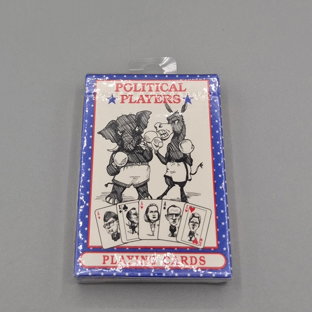 Gelco Political Players Playing Cards Vintage Caricature Deck Factory Sealed USA